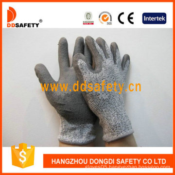 Spandex/Nylon Safety Gloves Coated PU Passed CE (DCR120)